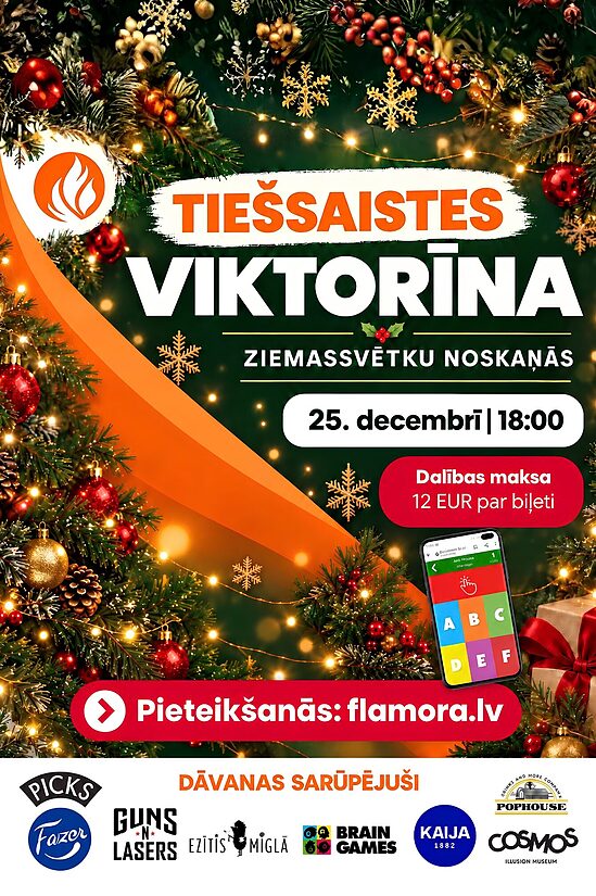 Tiešsaistes viktorīna 25.12.2026