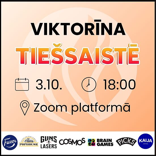 Tiešsaistes viktorīna 3.10.2026